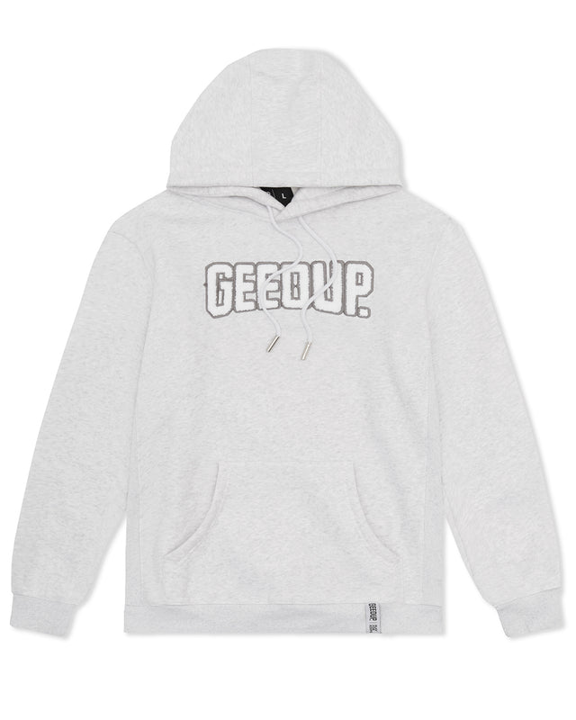 Geedup Play For Keeps Hoodie - White Marle/White - Clipped AU