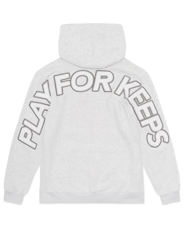 Geedup Play For Keeps Hoodie - White Marle/White - Clipped AU