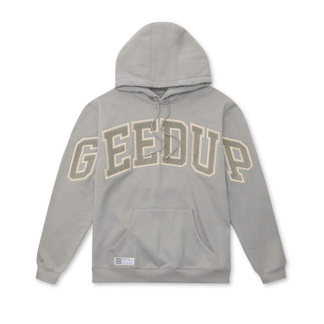 Geedup Team Logo Hoodie - Nardo Grey/Gold - Clipped AU