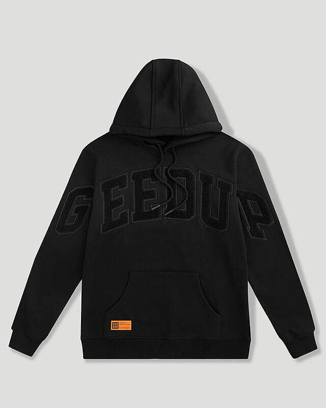 Geedup Team Logo Hoodie - Triple Black/Blackout - Clipped AU